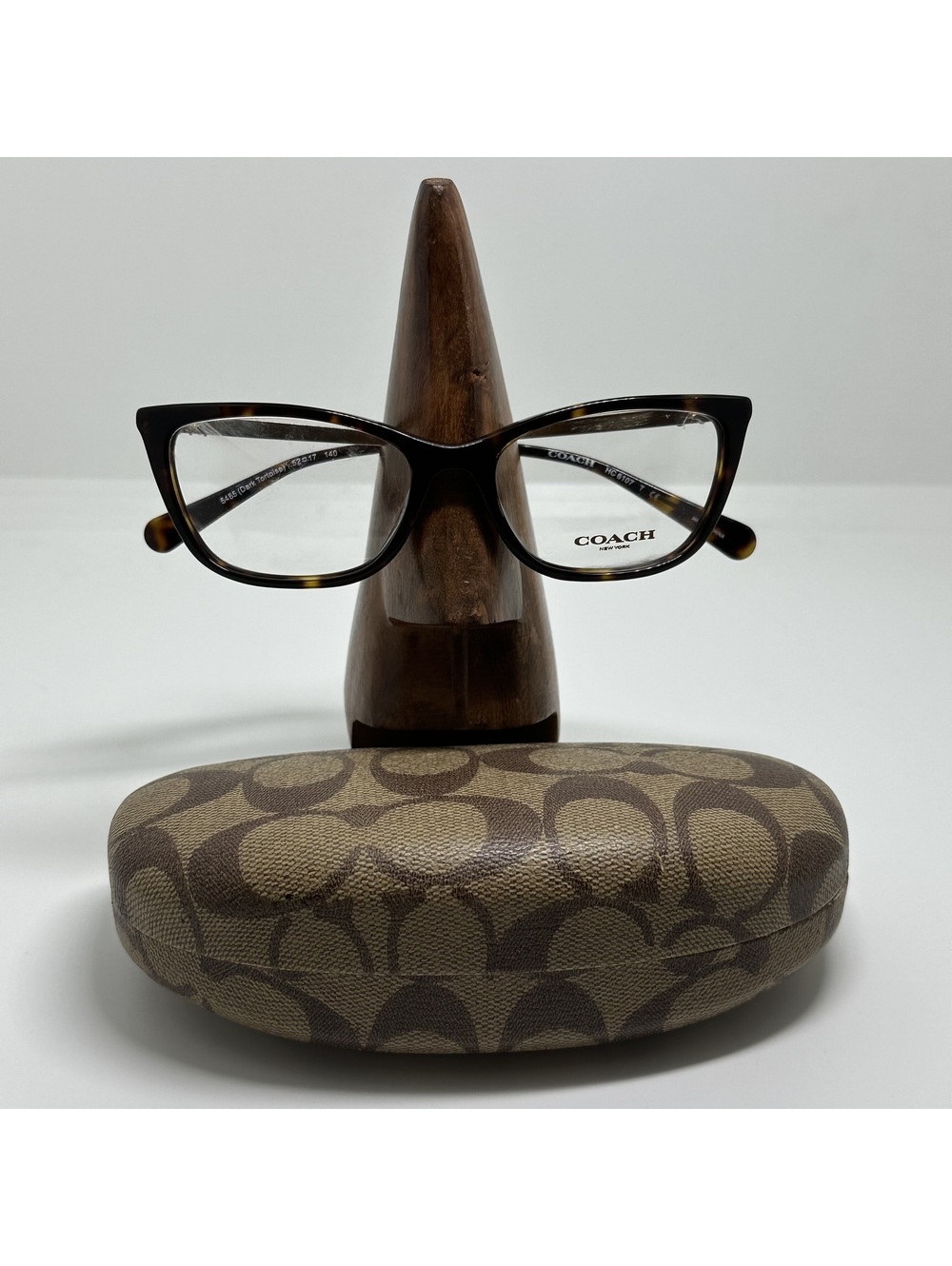 Coach HC6107 Dark Tortoise Cat Eye Eyeglasses Frames with Case